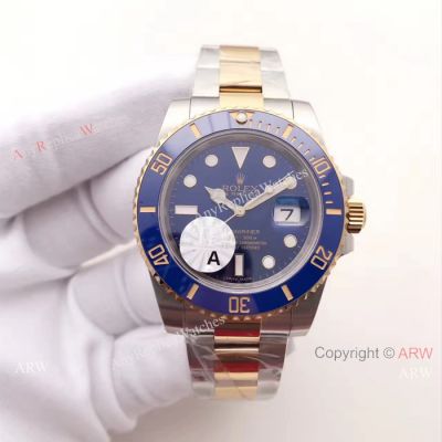 JF Factory Rolex Swiss ETA3135 Submariner Blue Ceramic Bezel Watch 116613LB-97203
